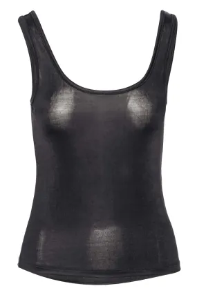 Chrissy Black Scoop Neck Tank Top