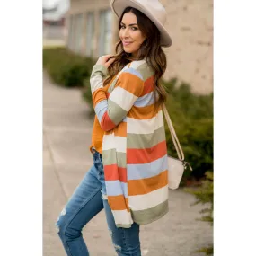 Colorful Stripe Cardigan