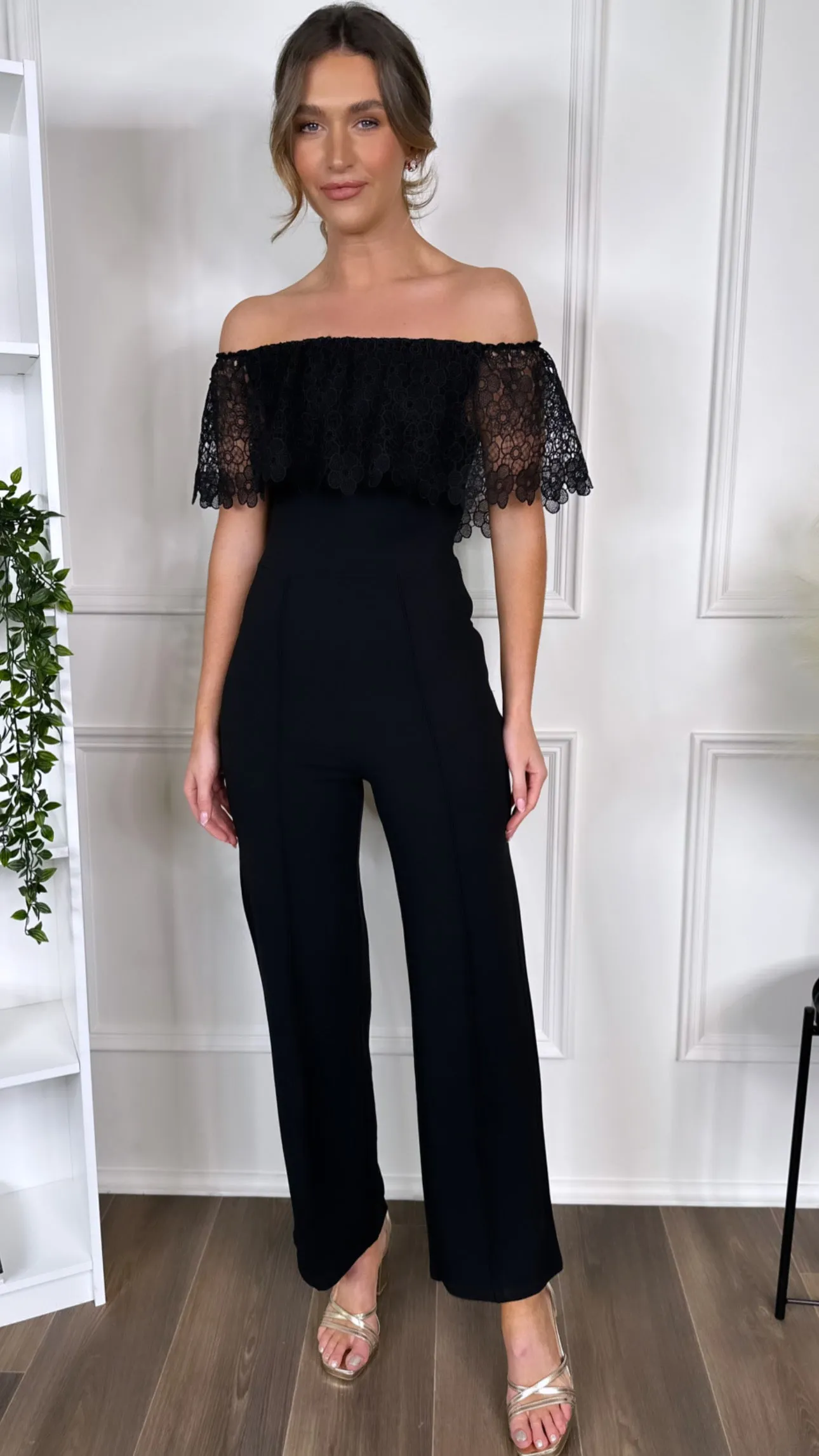 Anneke Black Off Shoulder Jumpsuit