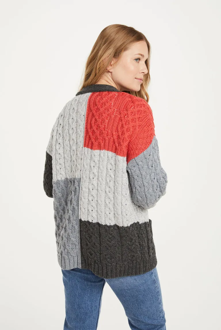 Aran Patchwork Cardigan