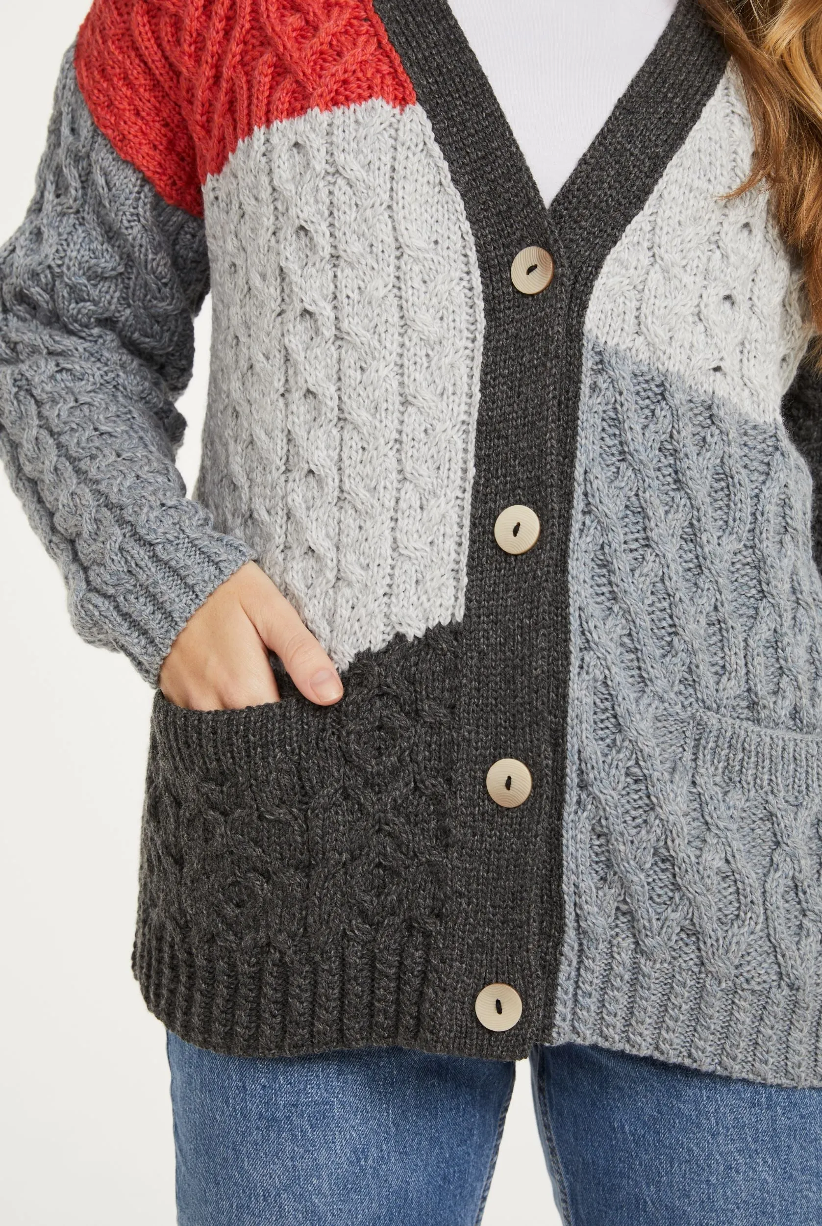 Aran Patchwork Cardigan