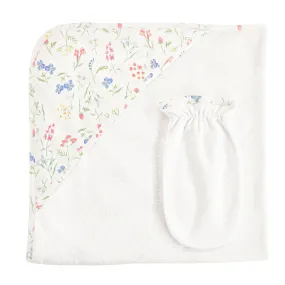 Baby Club Chic Wildflowers Hooded Towel with Mitt