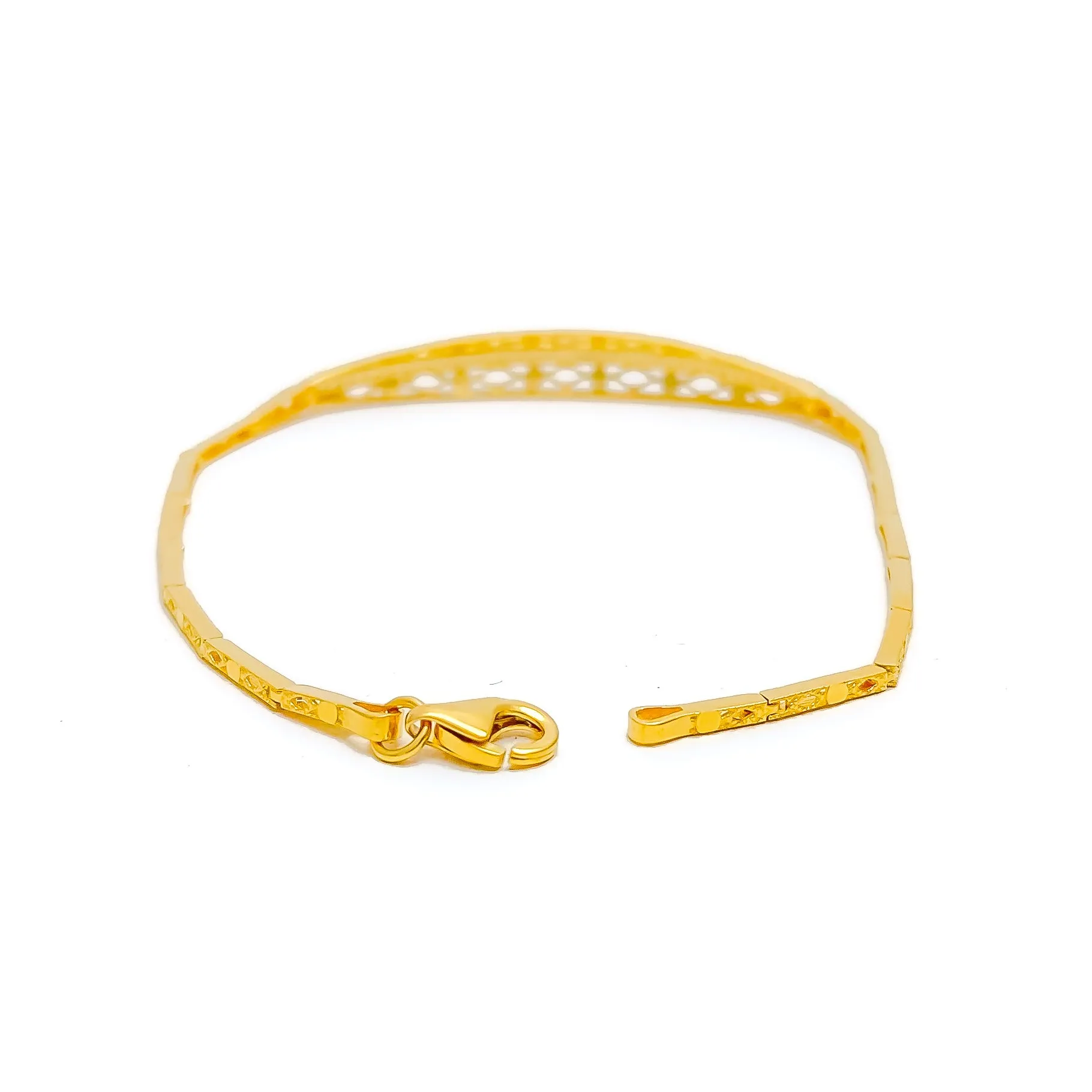 Beautiful Netted Chic 22k Gold CZ Bracelet