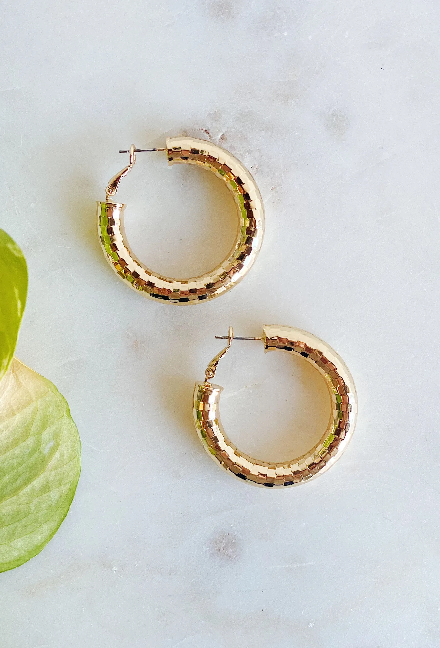 Chic State Hoop Earrings in Gold