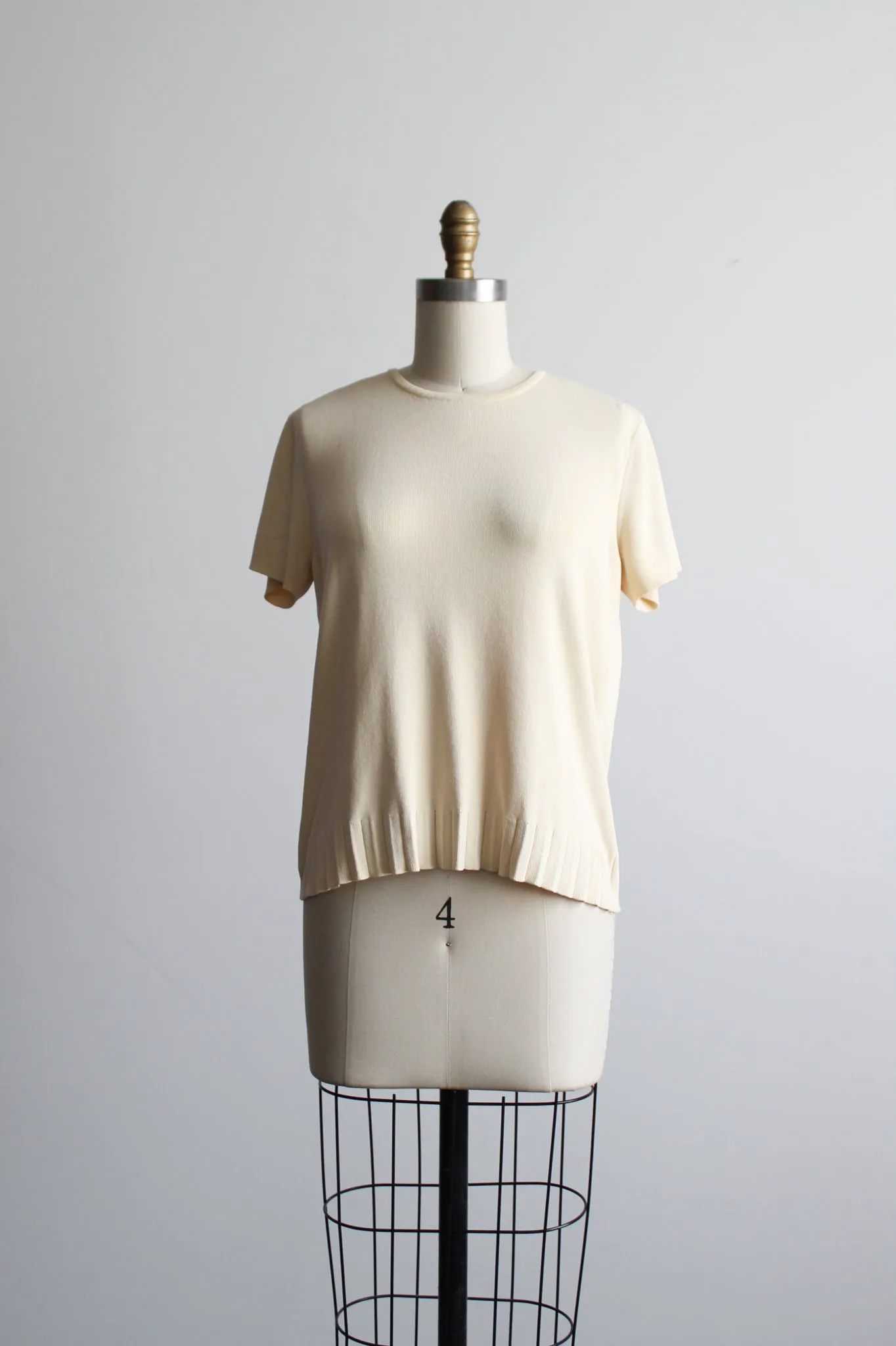 cornsilk knit tee