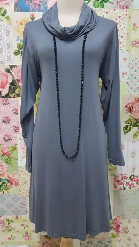 Dark Grey Cowl Neck Top MD073