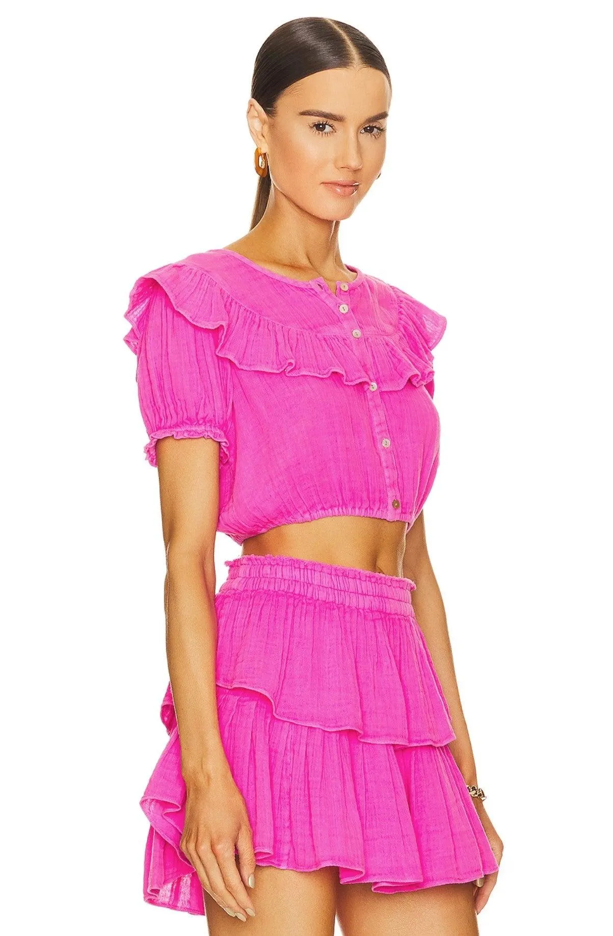 Elania Crop Top Flirty Fuschia