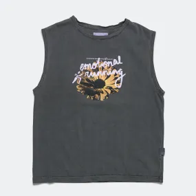 Certainly! Heres an optimized version of the product title with modifiers:

Vintage-Inspired Washed Black Emotional Flower Graphic Tank Top