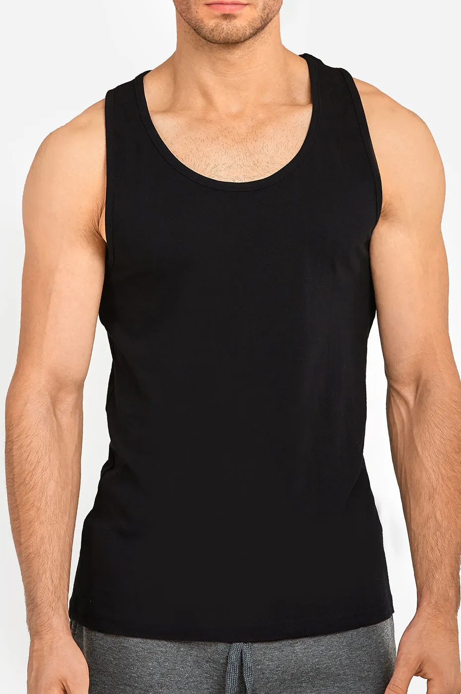 KNOCKER MEN'S HEAVY TANK TOP (MT200_BLACK)