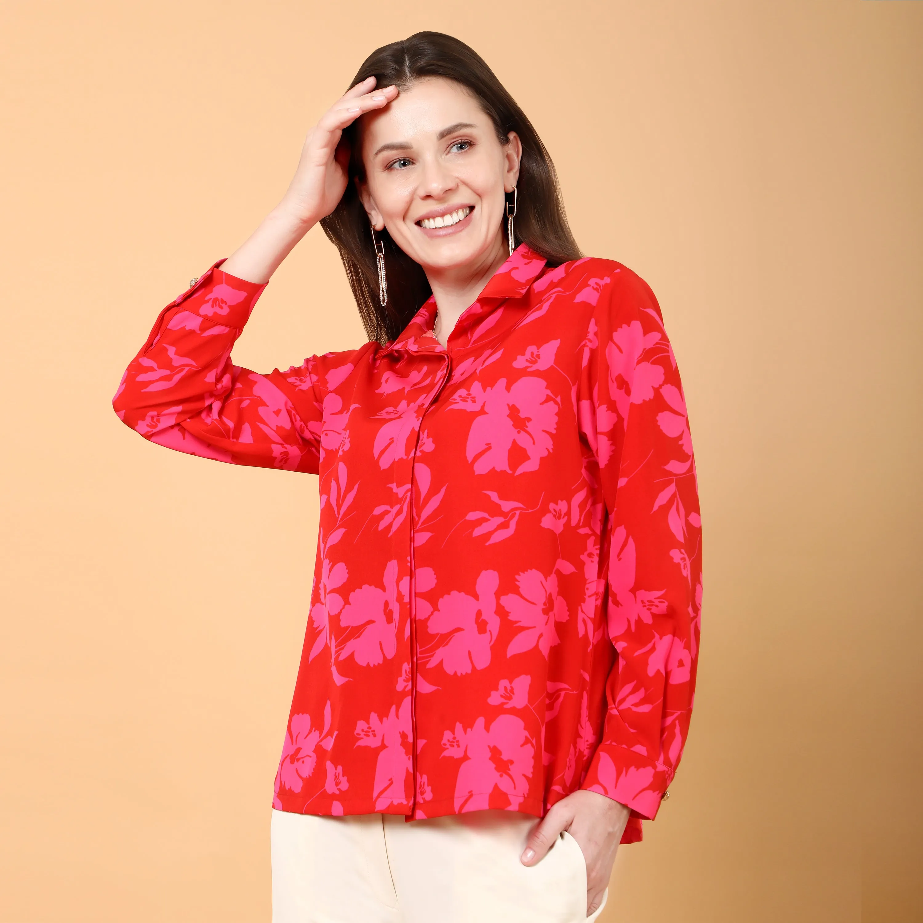 Poppy printed shirt