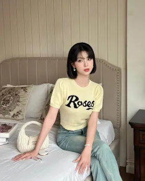 Roses Knit Top