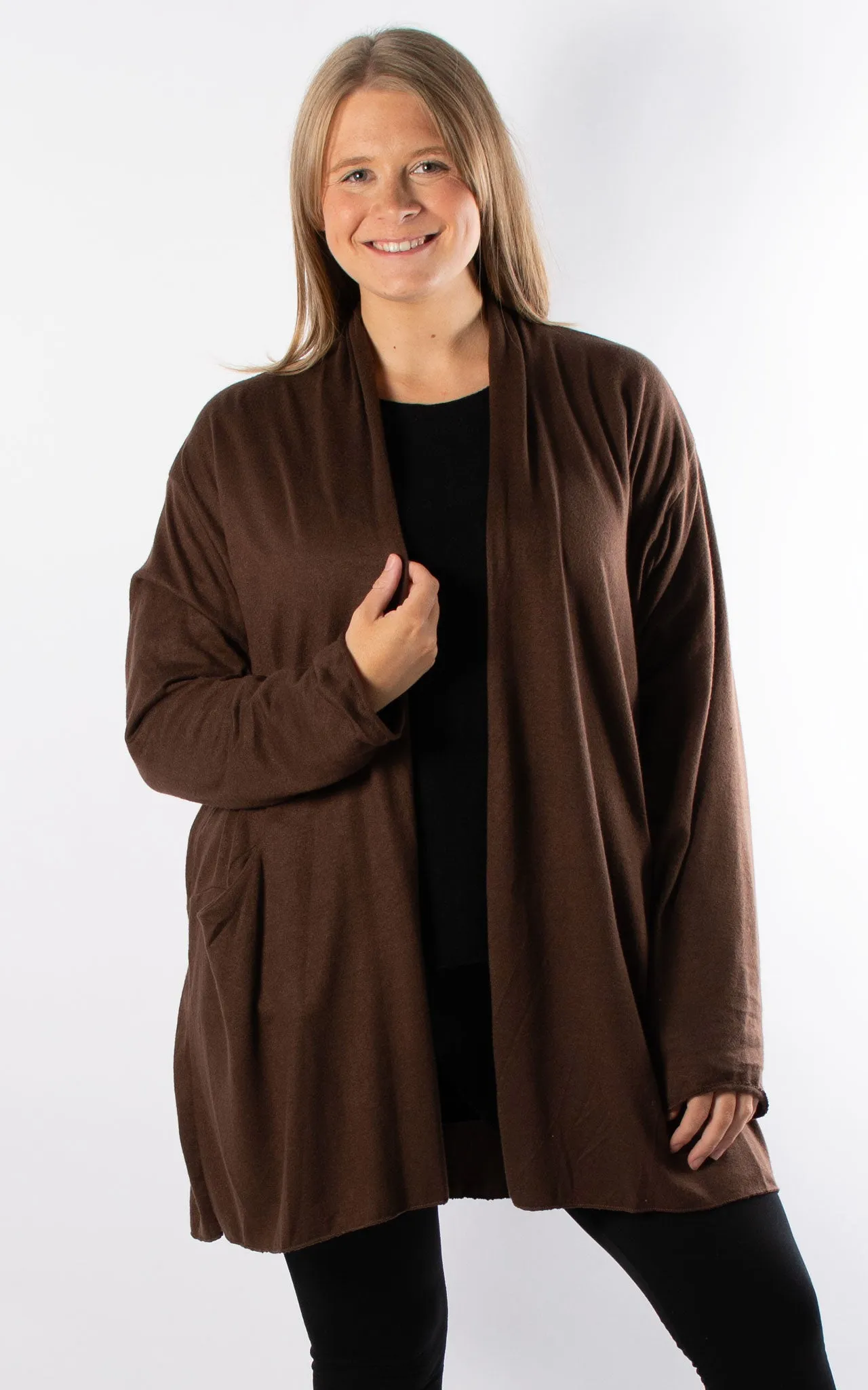 Soft Knit Cardigan | Chocolate