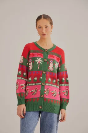 Tropical Christmas Ainika Cardigan