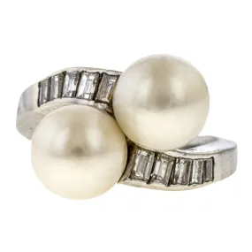 Vintage Pearl & Diamond Ring