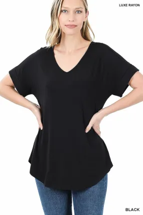 Womens Basic Black Tee | Bella Chic Tees